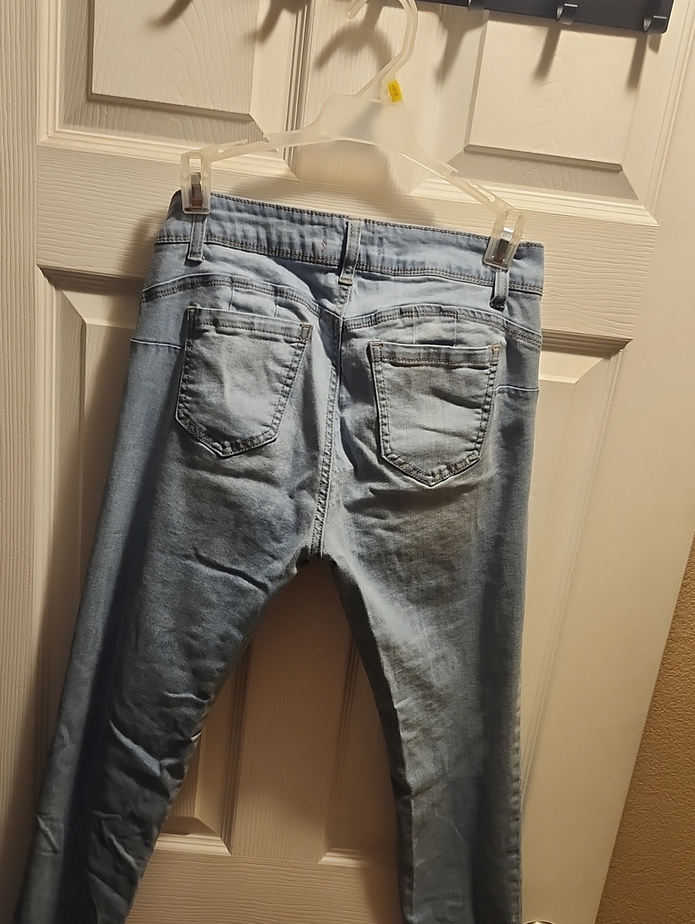 Women’s Wax, Butt I Love You Light Blue Skinny Stretch Jeans